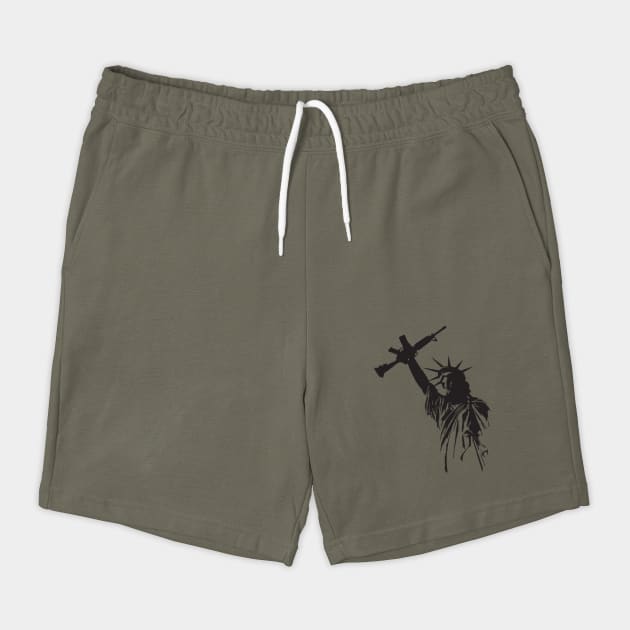 Pro Second Amendment 2A Lady Liberty With Raised Firearm by Nonstop Shirts
