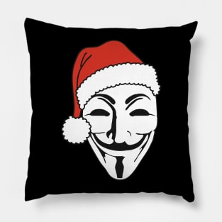 Merry Christmas With A Santa Claus Anonymous Mask 1 Pillow