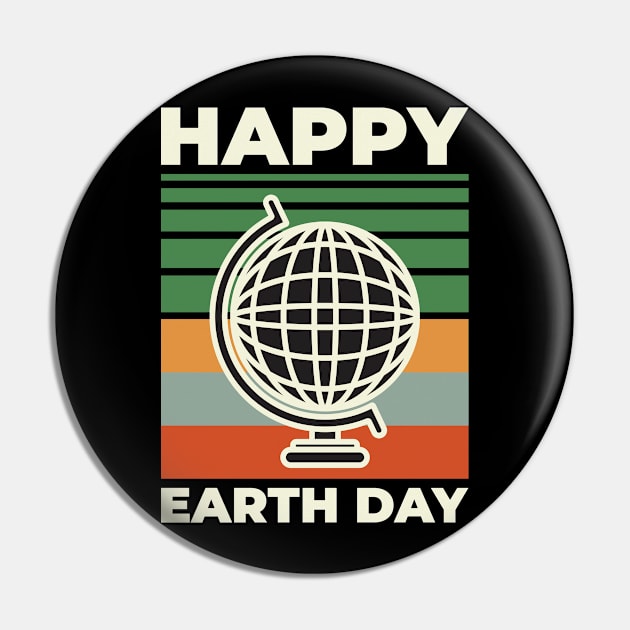 Vintage Happy Earth Day Pin by crissbahari