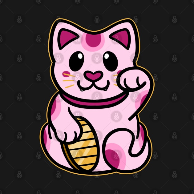 Cute Maneki Neko - Pink by leashonlife