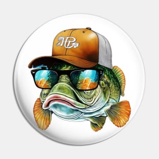 Cool Bass Fish Pin