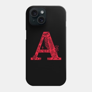 Letter A red Phone Case