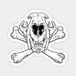 Panther Skull and Bones Magnet