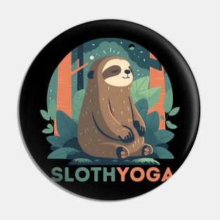 Yoga Graphics Collection Cute Sloth Pin