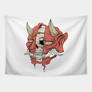 Oni skull mask Tapestry