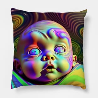 Abstract Trippy Psychedelic Baby Pillow