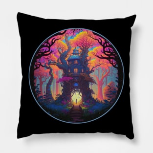 Psychedelic Tree Temple Pillow