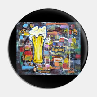Pop-art Abstract Beer Alcohol Agony 202 Pin