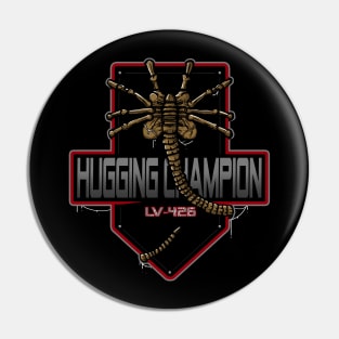 Hugging Champion Pin