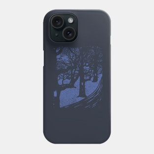 Minimalist Hiking Trail Blaze Navy Blue Hiker Phone Case