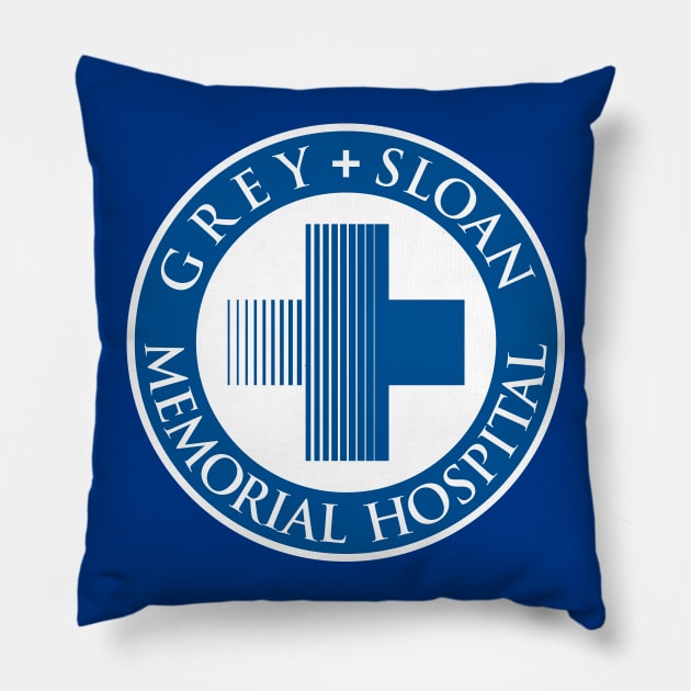 Grey + Sloan Memorial Hospital (Variant) Pillow by huckblade