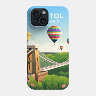 Bristol Clifton Bridge, England Hot Air Balloons Phone Case