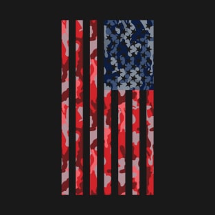 Camouflage of united states of america flag T-Shirt