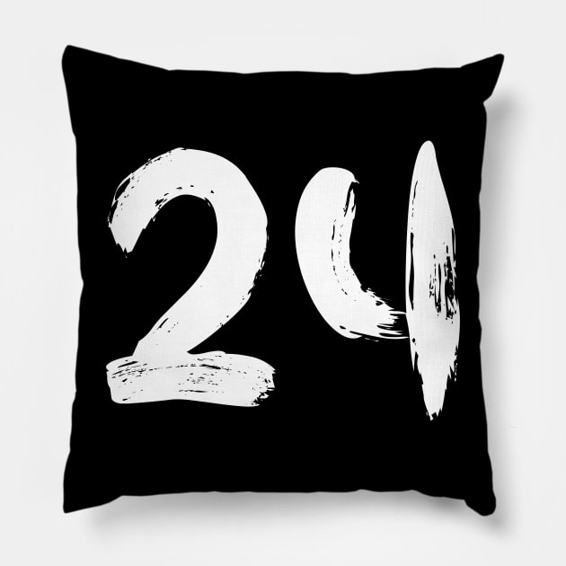 Number 24 Pillow by Erena Samohai