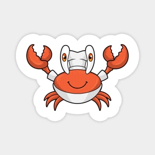 Crab as Cook with Cooking hat Magnet