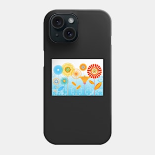 Geometric flowers Phone Case