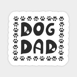 Hand written ''DOG DAD'' text Magnet