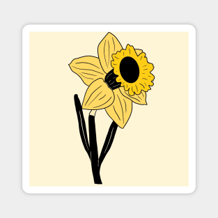 Yellow Daffodil Flower Magnet