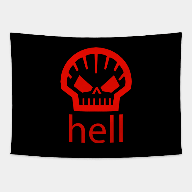 Hell Shell Logo As Worn By Heath Ledger Tapestry by Rebus28