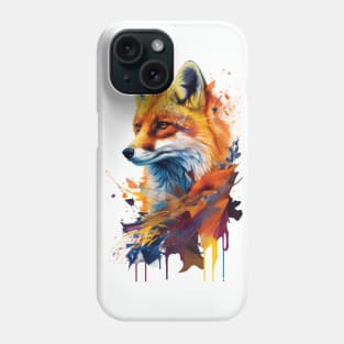 Colorful Fox: Adorable and Cute Wildlife Animals in Vibrant Colors Phone Case