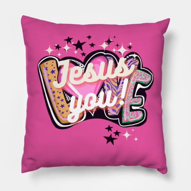 Jesus loves you Pillow by Mama-Nation