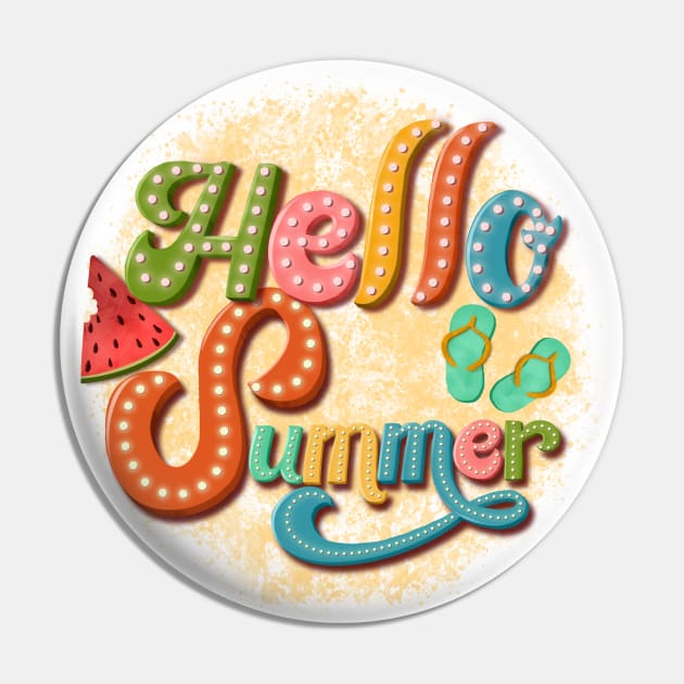 Hello summer Pin by PrintAmor