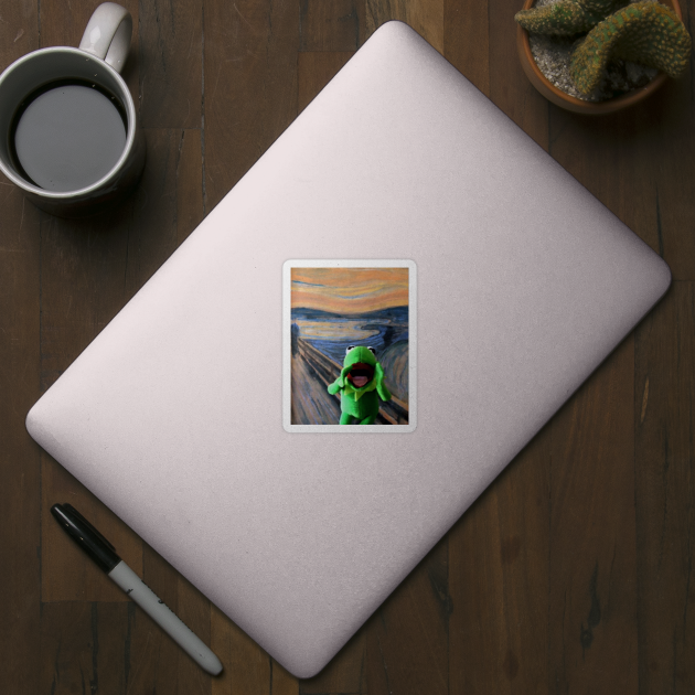 kermit scream - Frogs - Sticker