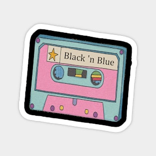 Vintage Cassette Tape Black 'n Blue Magnet