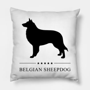 Belgian Sheepdog Black Silhouette Pillow