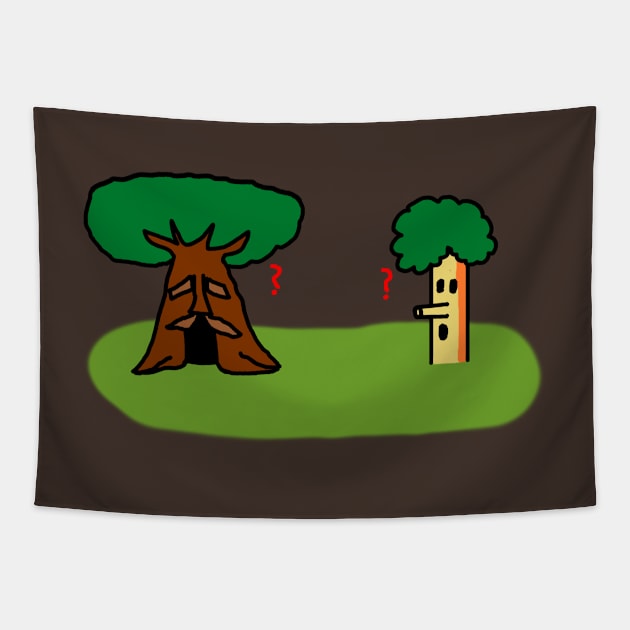 Gaming Trees Tapestry by WonderEggplant