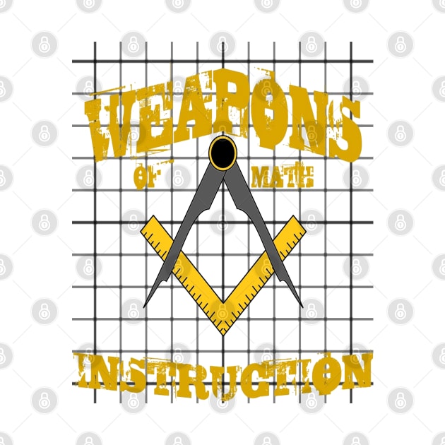 Weapons Of Math Instruction Fun Algebra Pun Yellow by taiche