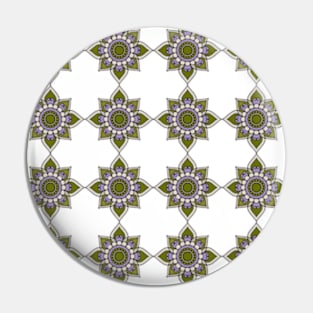 Green Floral Pattren Design Pin