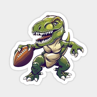 Dinosaur Playing American Football Magnet