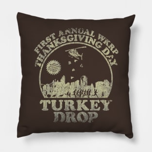 WKRP turkey drop Pillow