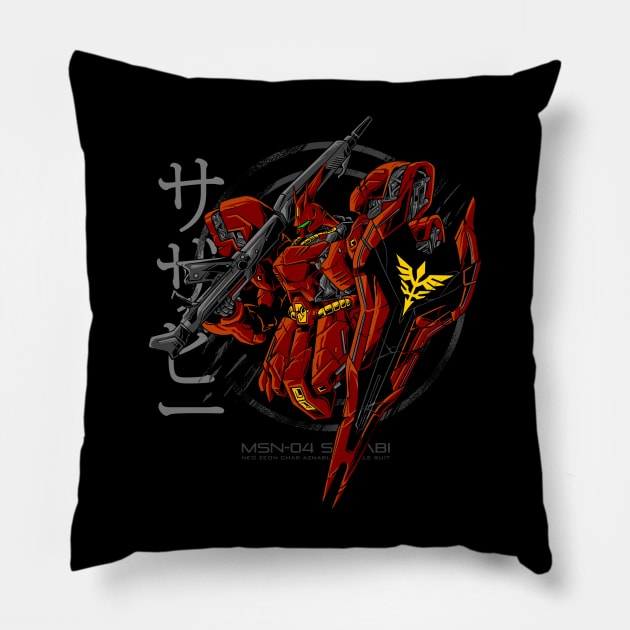 curse of sazabi Pillow by spoilerinc