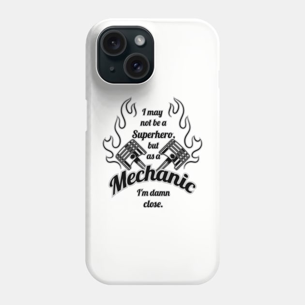 Superhero Mechanic Phone Case by beangrphx