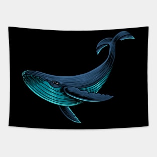 Big Whale Illustration Tapestry