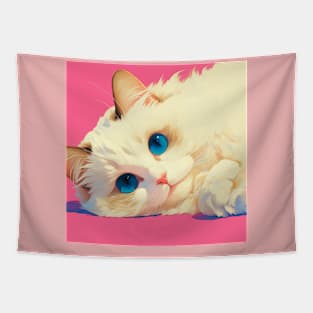 Cuddly Blue Gaze Tapestry