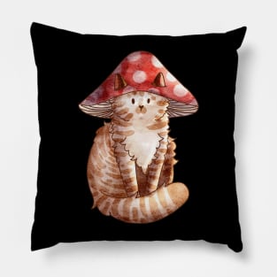 Toadstool Mushroom Cat Pillow