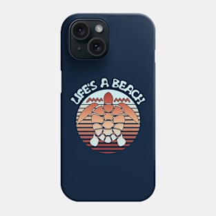 Life's A Beach - Retro Sea Turtle Phone Case