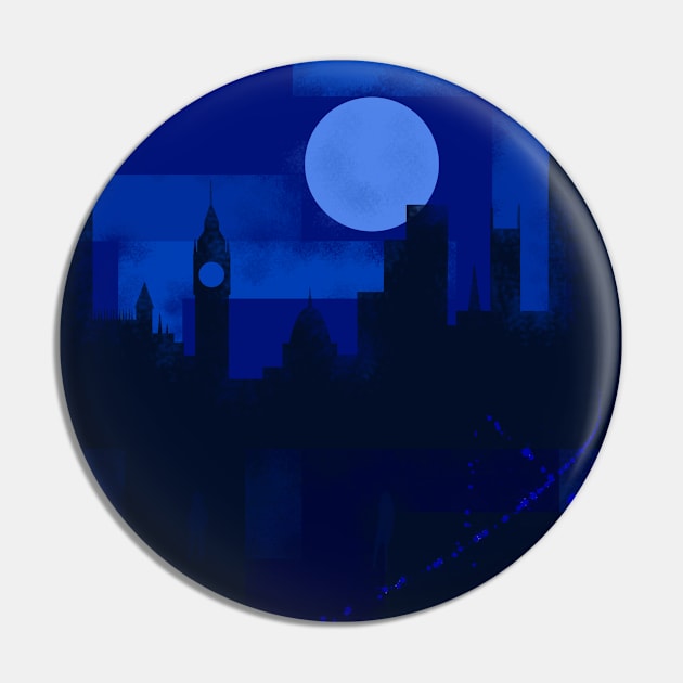 London at Night Pin by Scratch