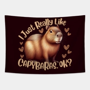 I Just Really Like Capybaras, Ok? Tapestry