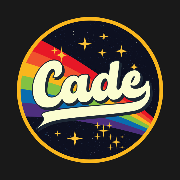 Cade // Rainbow In Space Vintage Style by LMW Art