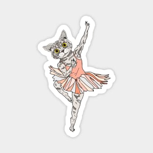 Cat Ballerina Tutu Magnet