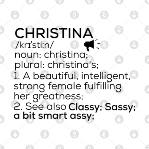 Christina Name Definition Christina Female Name by TeeLogic