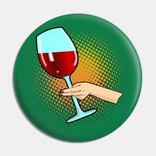 Big Glass of Red Wind Pin