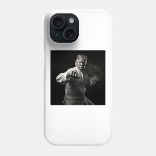 Trump as Shaolin monk - Tshirt Design Phone Case