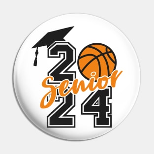 Senior 2024 Basketball Pin