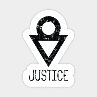 African Adinkra Symbols "Justice" Black Colour. Magnet