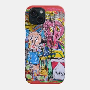 Mickey Kaws Love Skull Phone Case